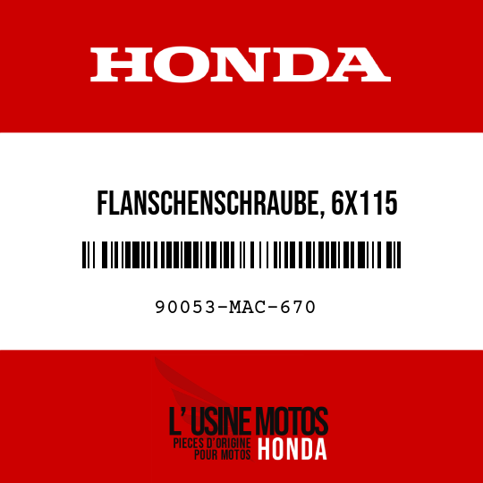 image de 90053-MAC-670 FLANSCHENSCHRAUBE, 6X115