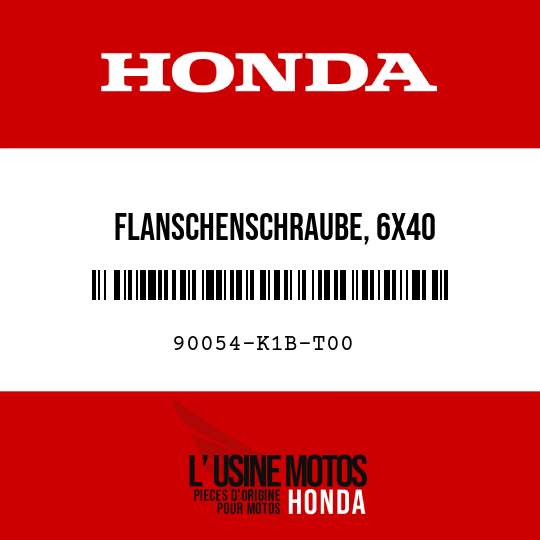 image de 90054-K1B-T00 FLANSCHENSCHRAUBE, 6X40