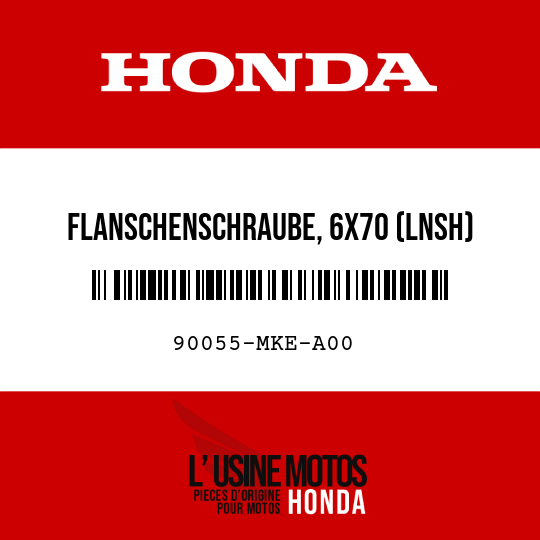 image de 90055-MKE-A00 FLANSCHENSCHRAUBE, 6X70 (LNSH)