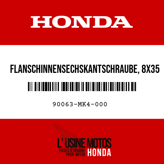 image de 90063-MK4-000 FLANSCHINNENSECHSKANTSCHRAUBE, 8X35
