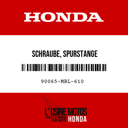 image de 90065-MBL-610 SCHRAUBE, SPURSTANGE