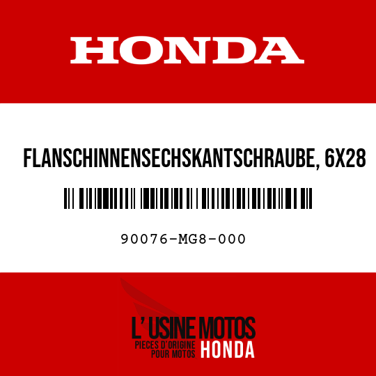 image de 90076-MG8-000 FLANSCHINNENSECHSKANTSCHRAUBE, 6X28