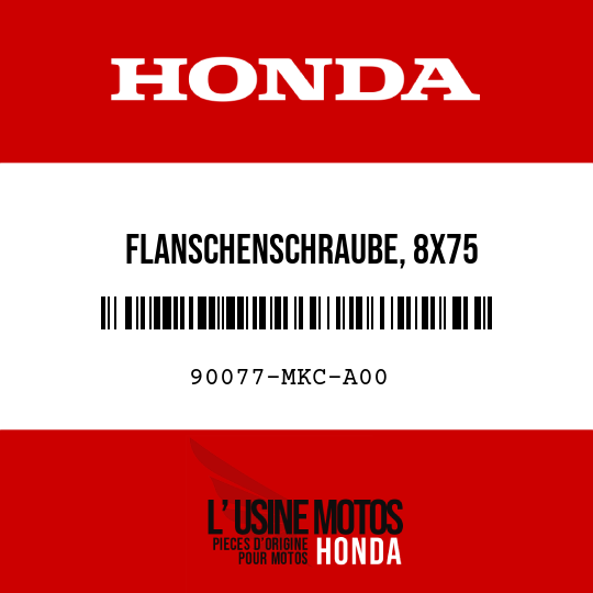 image de 90077-MKC-A00 FLANSCHENSCHRAUBE, 8X75