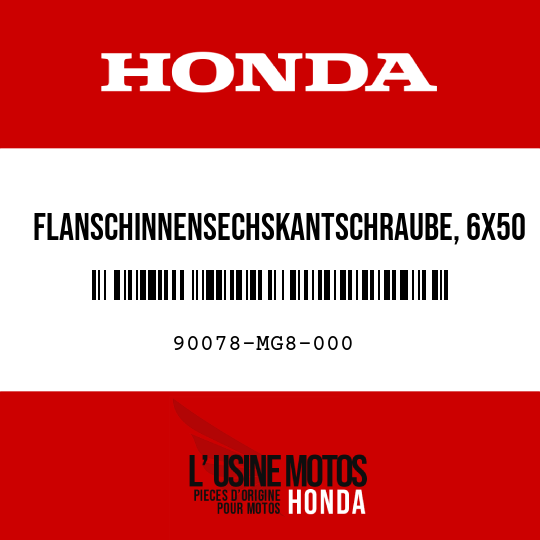 image de 90078-MG8-000 FLANSCHINNENSECHSKANTSCHRAUBE, 6X50