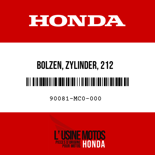 image de 90081-MC0-000 BOLZEN, ZYLINDER, 212