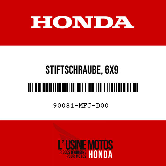 image de 90081-MFJ-D00 STIFTSCHRAUBE, 6X9