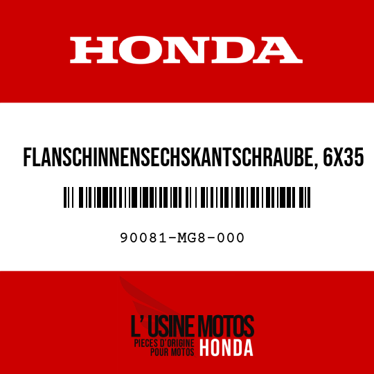image de 90081-MG8-000 FLANSCHINNENSECHSKANTSCHRAUBE, 6X35