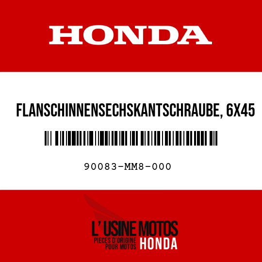 image de 90083-MM8-000 FLANSCHINNENSECHSKANTSCHRAUBE, 6X45