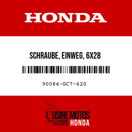 image de 90084-GC7-620 SCHRAUBE, EINWEG, 6X28