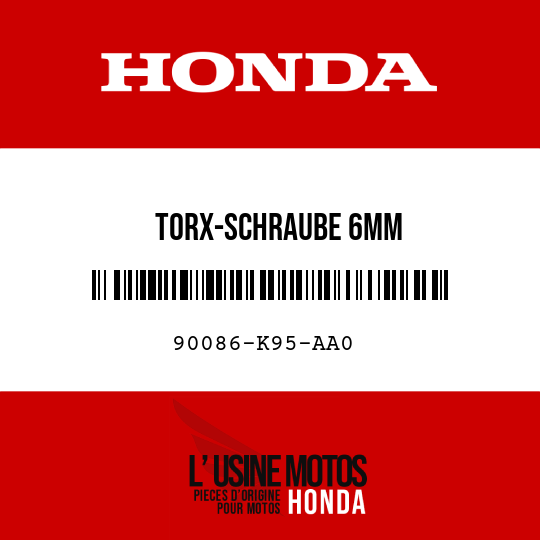 image de 90086-K95-AA0 TORX-SCHRAUBE 6MM
