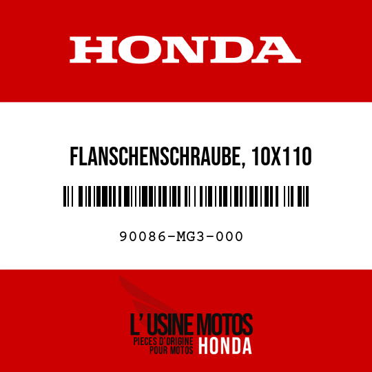 image de 90086-MG3-000 FLANSCHENSCHRAUBE, 10X110