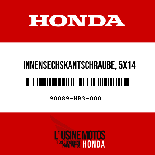 image de 90089-HB3-000 INNENSECHSKANTSCHRAUBE, 5X14