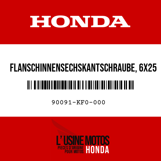 image de 90091-KF0-000 FLANSCHINNENSECHSKANTSCHRAUBE, 6X25