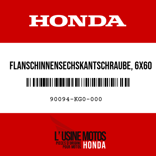 image de 90094-KG0-000 FLANSCHINNENSECHSKANTSCHRAUBE, 6X60