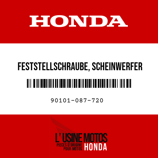 image de 90101-087-720 FESTSTELLSCHRAUBE, SCHEINWERFER