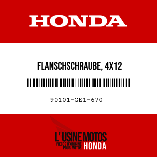 image de 90101-GE1-670 FLANSCHSCHRAUBE, 4X12