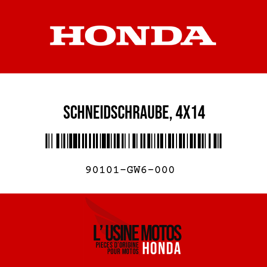 image de 90101-GW6-000 SCHNEIDSCHRAUBE, 4X14