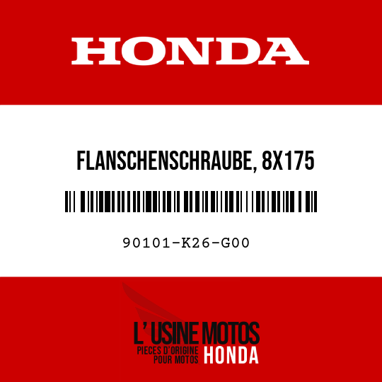 image de 90101-K26-G00 FLANSCHENSCHRAUBE, 8X175