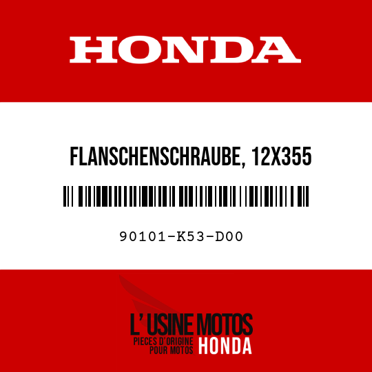 image de 90101-K53-D00 FLANSCHENSCHRAUBE, 12X355