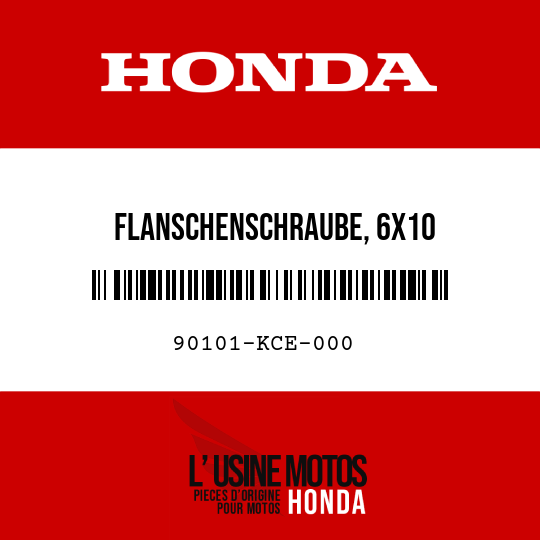 image de 90101-KCE-000 FLANSCHENSCHRAUBE, 6X10