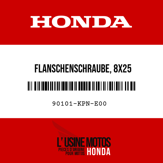 image de 90101-KPN-E00 FLANSCHENSCHRAUBE, 8X25