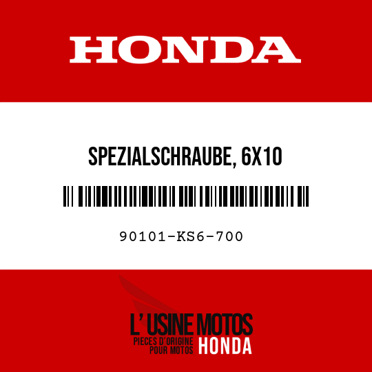 image de 90101-KS6-700 SPEZIALSCHRAUBE, 6X10