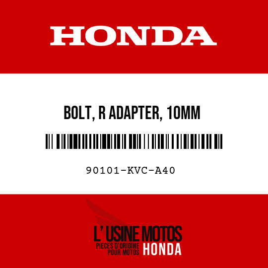 image de 90101-KVC-A40 BOLT, R ADAPTER, 10MM