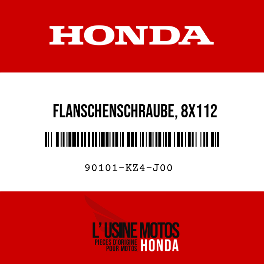 image de 90101-KZ4-J00 FLANSCHENSCHRAUBE, 8X112