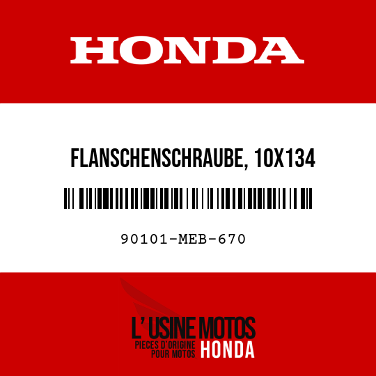 image de 90101-MEB-670 FLANSCHENSCHRAUBE, 10X134