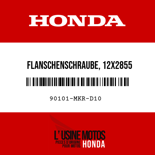 image de 90101-MKR-D10 FLANSCHENSCHRAUBE, 12X2855