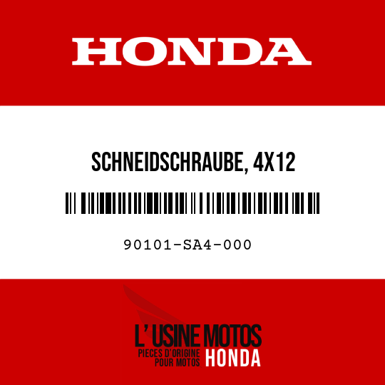 image de 90101-SA4-000 SCHNEIDSCHRAUBE, 4X12