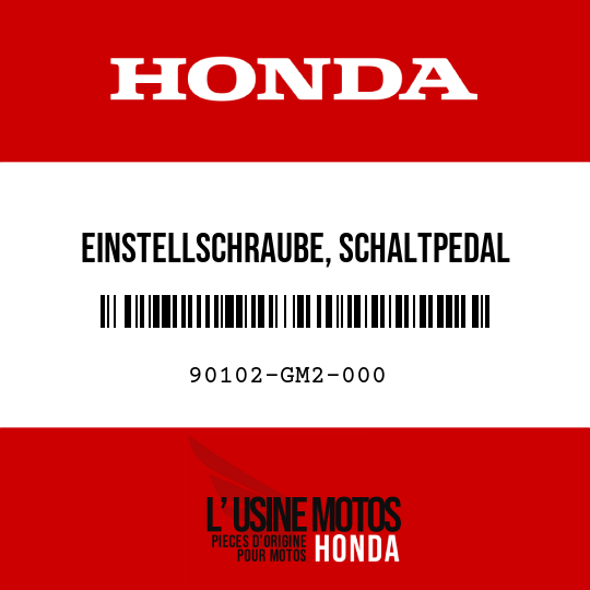 image de 90102-GM2-000 EINSTELLSCHRAUBE, SCHALTPEDAL