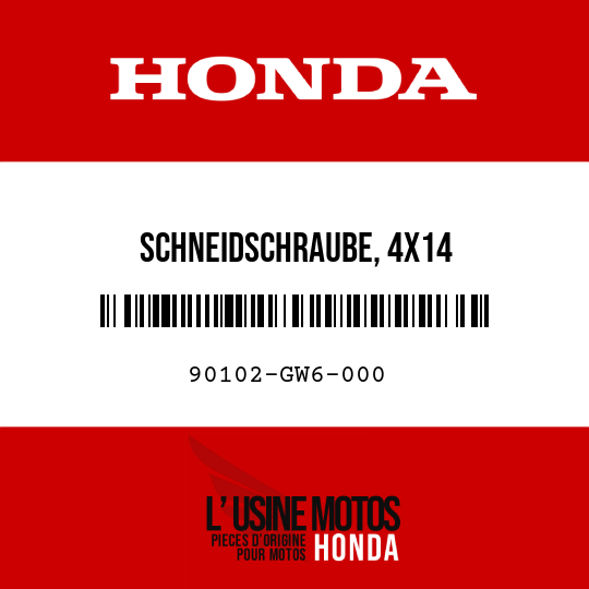 image de 90102-GW6-000 SCHNEIDSCHRAUBE, 4X14