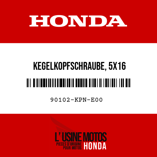 image de 90102-KPN-E00 KEGELKOPFSCHRAUBE, 5X16