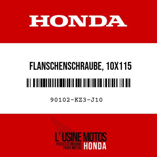 image de 90102-KZ3-J10 FLANSCHENSCHRAUBE, 10X115