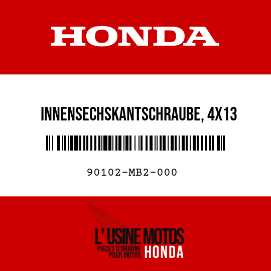 image de 90102-MB2-000 INNENSECHSKANTSCHRAUBE, 4X13
