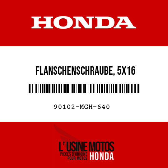 image de 90102-MGH-640 FLANSCHENSCHRAUBE, 5X16