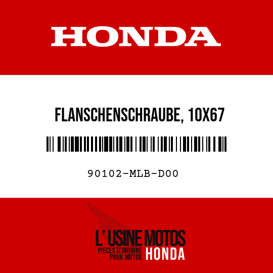 image de 90102-MLB-D00 FLANSCHENSCHRAUBE, 10X67