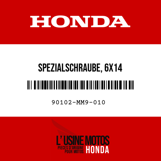 image de 90102-MM9-010 SPEZIALSCHRAUBE, 6X14