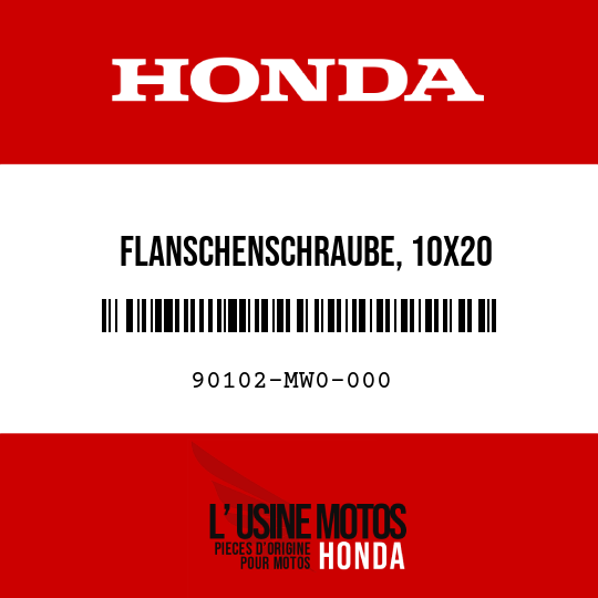 image de 90102-MW0-000 FLANSCHENSCHRAUBE, 10X20