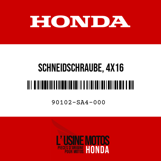 image de 90102-SA4-000 SCHNEIDSCHRAUBE, 4X16