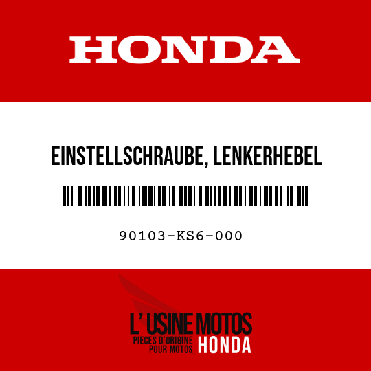 image de 90103-KS6-000 EINSTELLSCHRAUBE, LENKERHEBEL