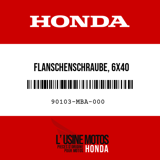 image de 90103-MBA-000 FLANSCHENSCHRAUBE, 6X40