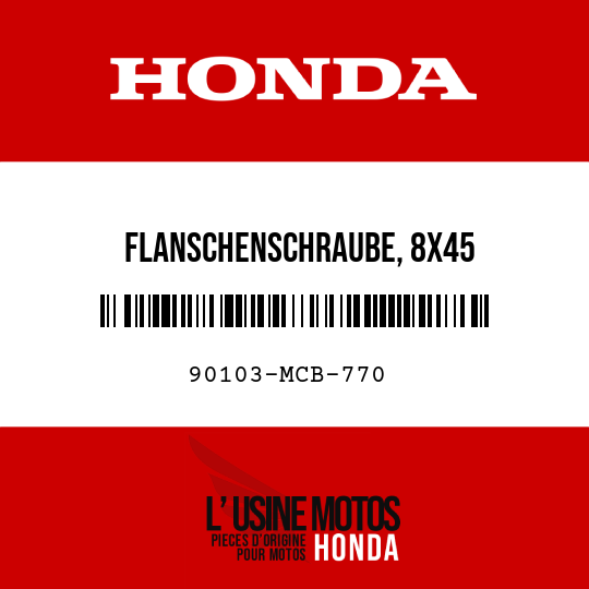 image de 90103-MCB-770 FLANSCHENSCHRAUBE, 8X45