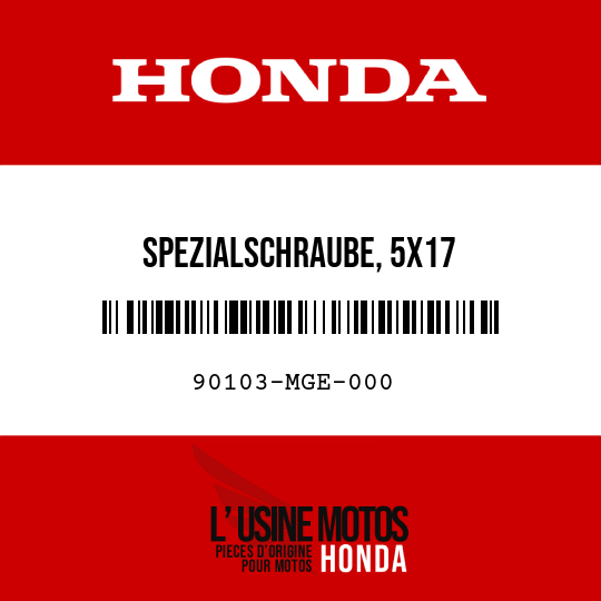 image de 90103-MGE-000 SPEZIALSCHRAUBE, 5X17