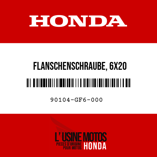 image de 90104-GF6-000 FLANSCHENSCHRAUBE, 6X20