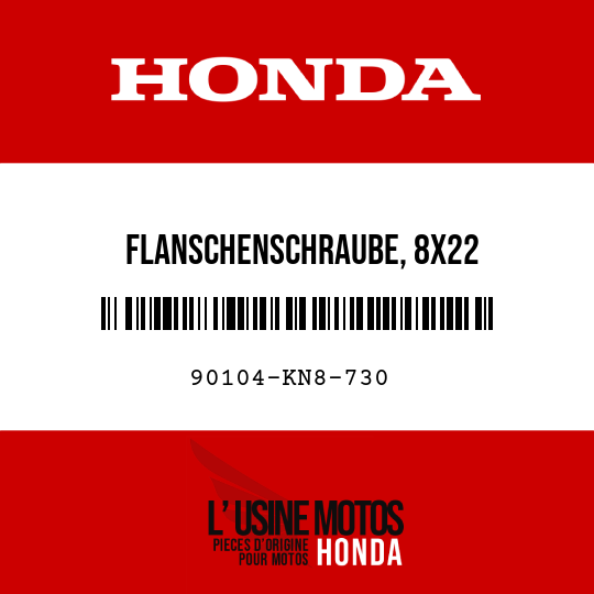 image de 90104-KN8-730 FLANSCHENSCHRAUBE, 8X22