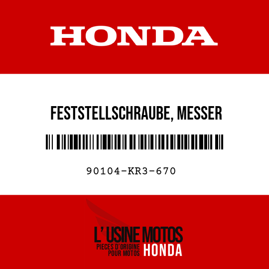 image de 90104-KR3-670 FESTSTELLSCHRAUBE, MESSER