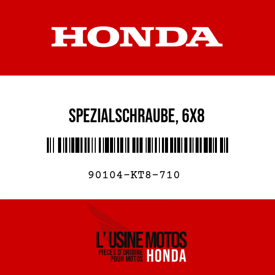 image de 90104-KT8-710 SPEZIALSCHRAUBE, 6X8