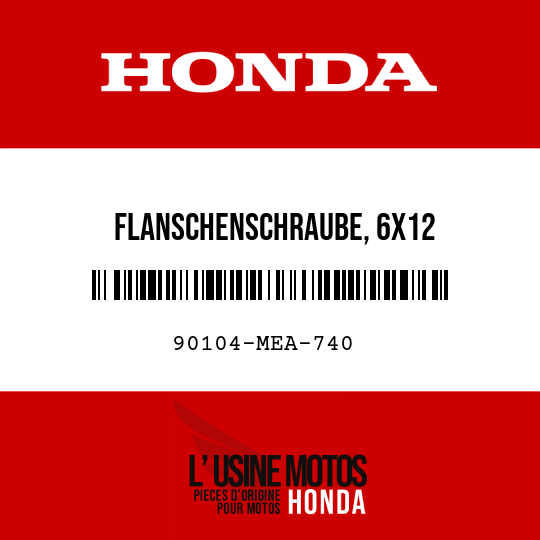 image de 90104-MEA-740 FLANSCHENSCHRAUBE, 6X12